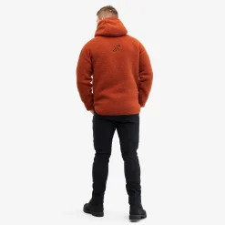 Sherpa Hoodie Herren Rusty Orange