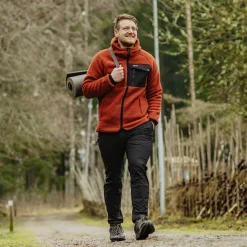 Sherpa Hoodie Herren Rusty Orange