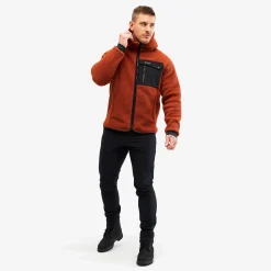 Sherpa Hoodie Herren Rusty Orange