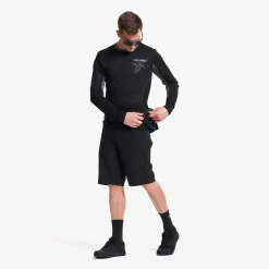 Shred Long-sleeved MTB Jersey Herren Black/Turbulence Blue
