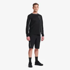Shred Long-sleeved MTB Jersey Herren Black/Turbulence Blue