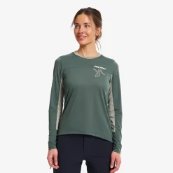 Shred Long-sleeved MTB Jersey Damen Balsam Green/Shadow