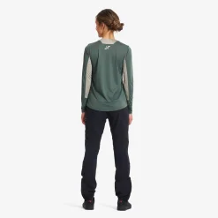 Shred Long-sleeved MTB Jersey Damen Balsam Green/Shadow