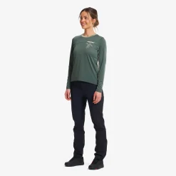 Shred Long-sleeved MTB Jersey Damen Balsam Green/Shadow