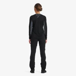 Shred Long-sleeved MTB Jersey Damen Black/Turbulence Blue