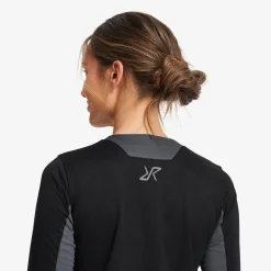 Shred Long-sleeved MTB Jersey Damen Black/Turbulence Blue