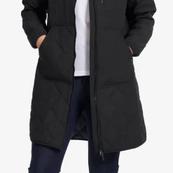 Tapa Long Quilt Jacket Damen Black