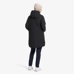 Tapa Long Quilt Jacket Damen Black