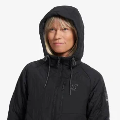 Tapa Long Quilt Jacket Damen Black