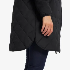 Tapa Long Quilt Jacket Damen Black