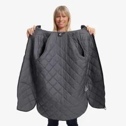 Tapa Long Quilt Jacket Damen Black