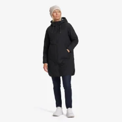 Tapa Long Quilt Jacket Damen Black