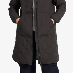 Tapa Long Quilt Jacket Damen Espresso