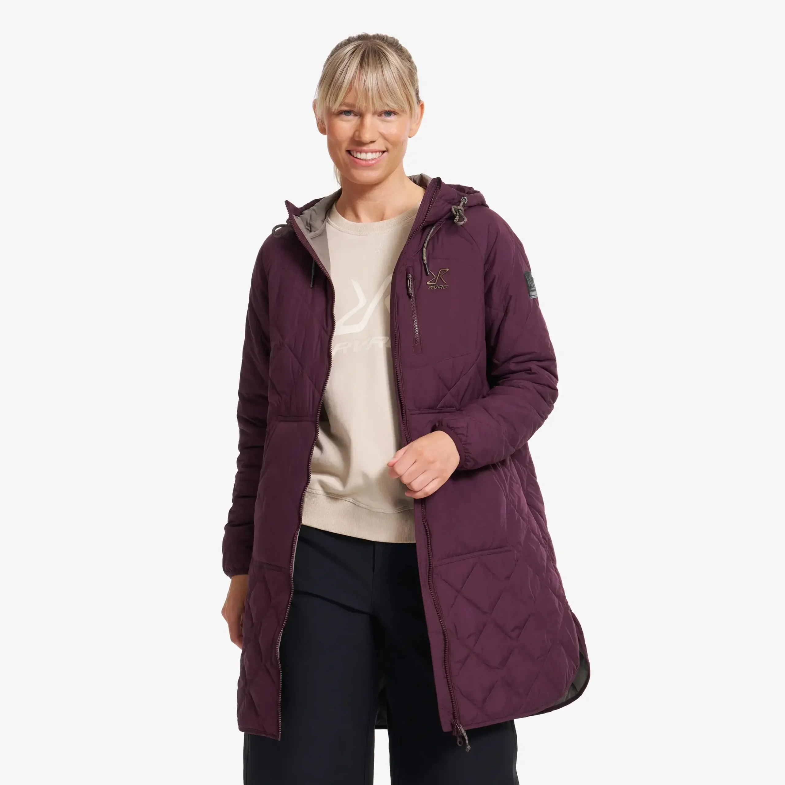 Tapa Long Quilt Jacket Damen Winetasting