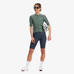 Velo Full-zip Cycling Jersey Damen Balsam Green