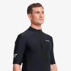 Velo Full-zip Cycling Jersey Herren Black