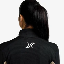 Waffle Full-zip Fleece Damen Black