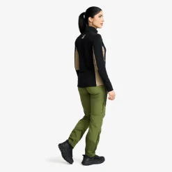 Waffle Full-zip Fleece Damen Black