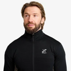 Waffle Full-zip Fleece Herren Black