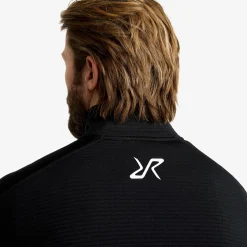 Waffle Full-zip Fleece Herren Black
