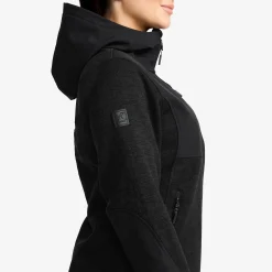 Wander Pro Wool Hoodie Damen Charcoal Black