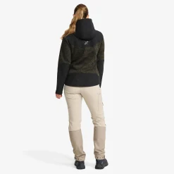 Wander Pro Wool Hoodie Damen Dark Olive