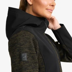 Wander Pro Wool Hoodie Damen Dark Olive