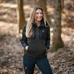 Wander Pro Wool Hoodie Damen Dark Olive