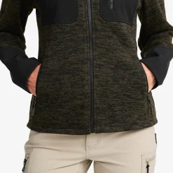 Wander Pro Wool Hoodie Damen Dark Olive