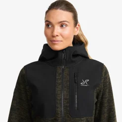 Wander Pro Wool Hoodie Damen Dark Olive