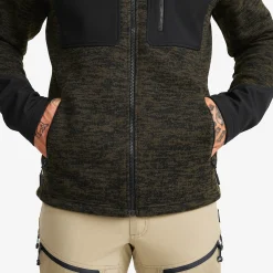 Wander Pro Wool Hoodie Herren Dark Olive