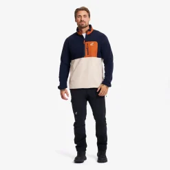 Woodland Half-zip Fleece Herren Deep Navy/Peyote